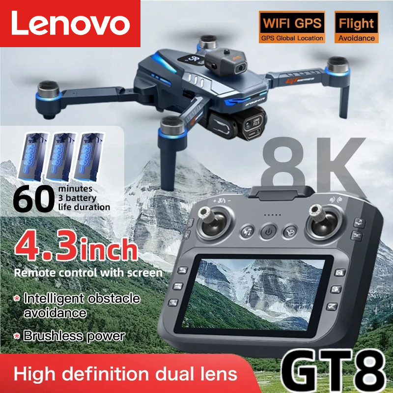 Drone Gimbal Brushless - Дрон Lenovo GT8 8K профессиональный с