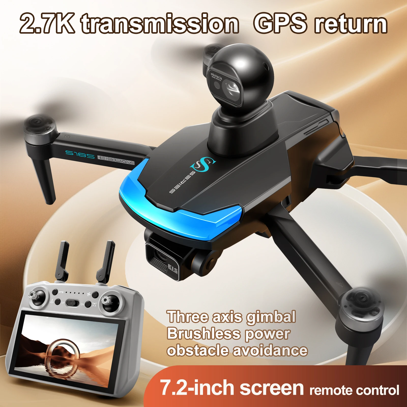 S185 Профессиональный дрон 2,7 – обзор и цена Drone Gimbal 3 Axis